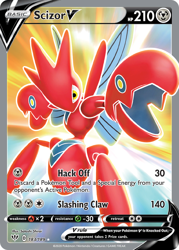 Scizor V — illustrated card