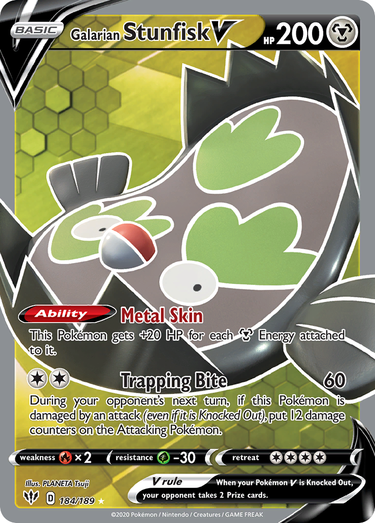 Galarian Stunfisk V — illustrated card