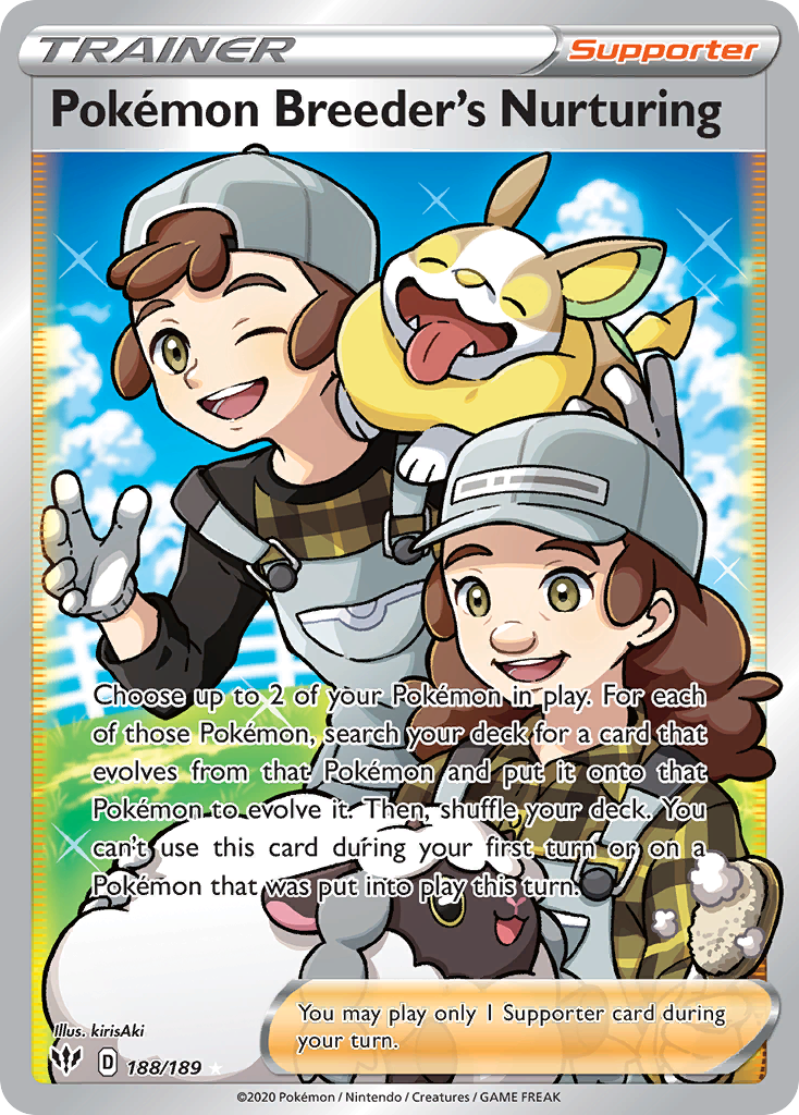 Pokémon Breeder's Nurturing — illustrated card