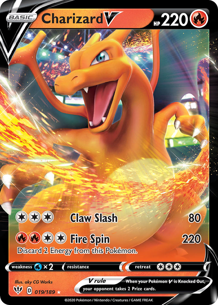 Charizard V — illustrated card