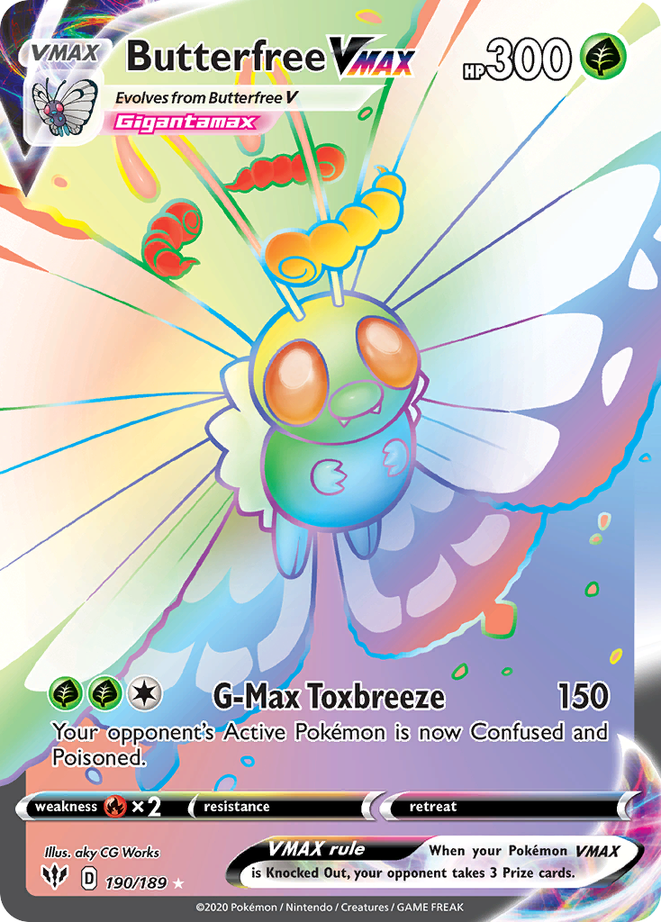 Butterfree VMAX — illustrated card