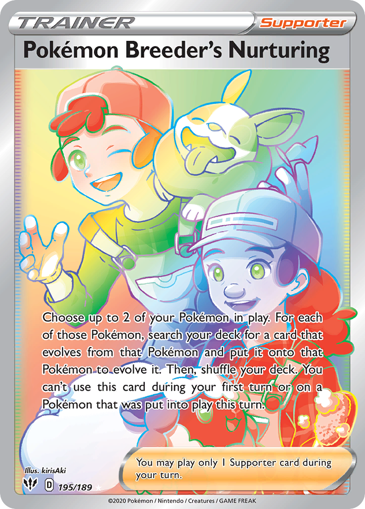 Pokémon Breeder's Nurturing — illustrated card