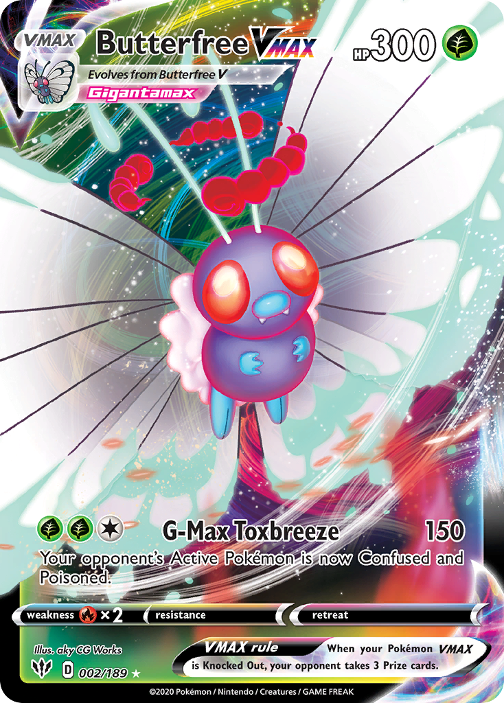 Butterfree VMAX — illustrated card