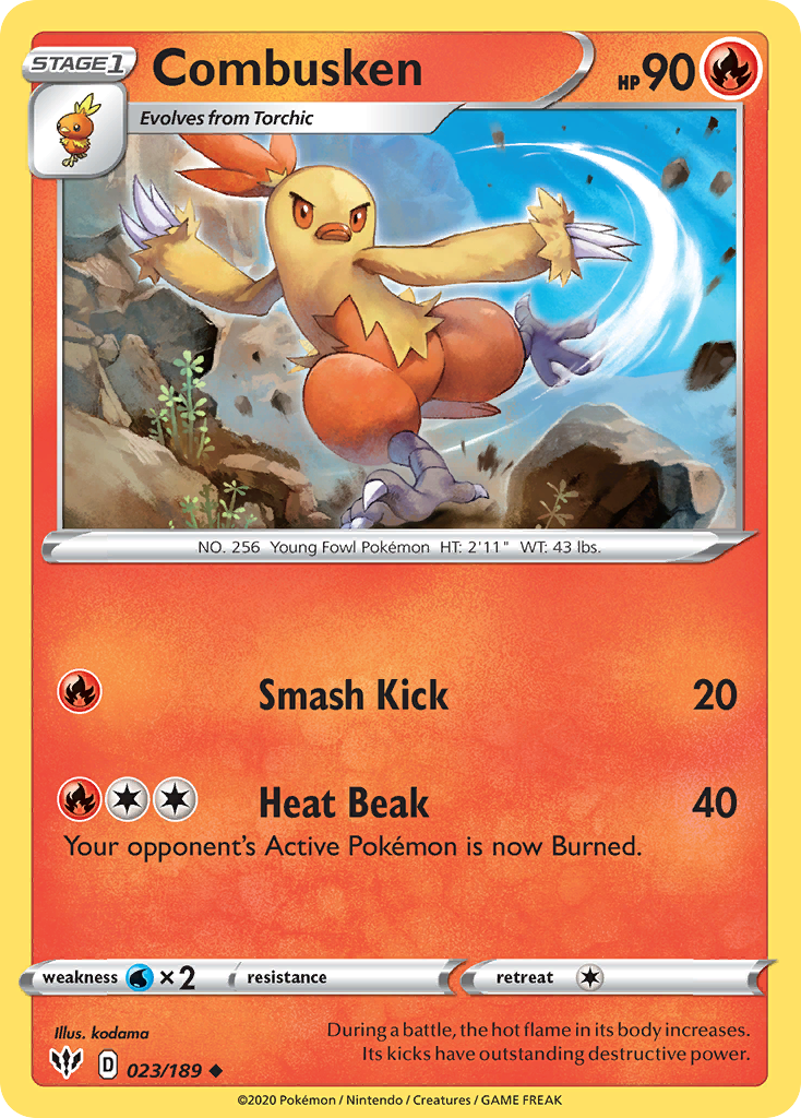 Combusken — illustrated card
