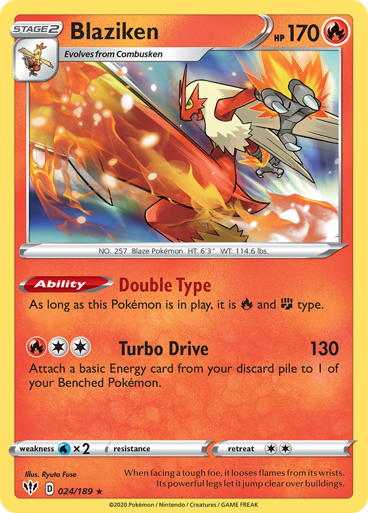 Blaziken — illustrated card