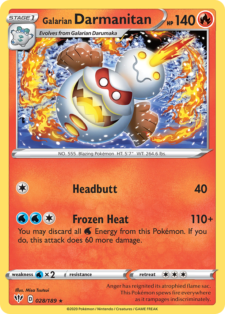 Galarian Darmanitan — illustrated card