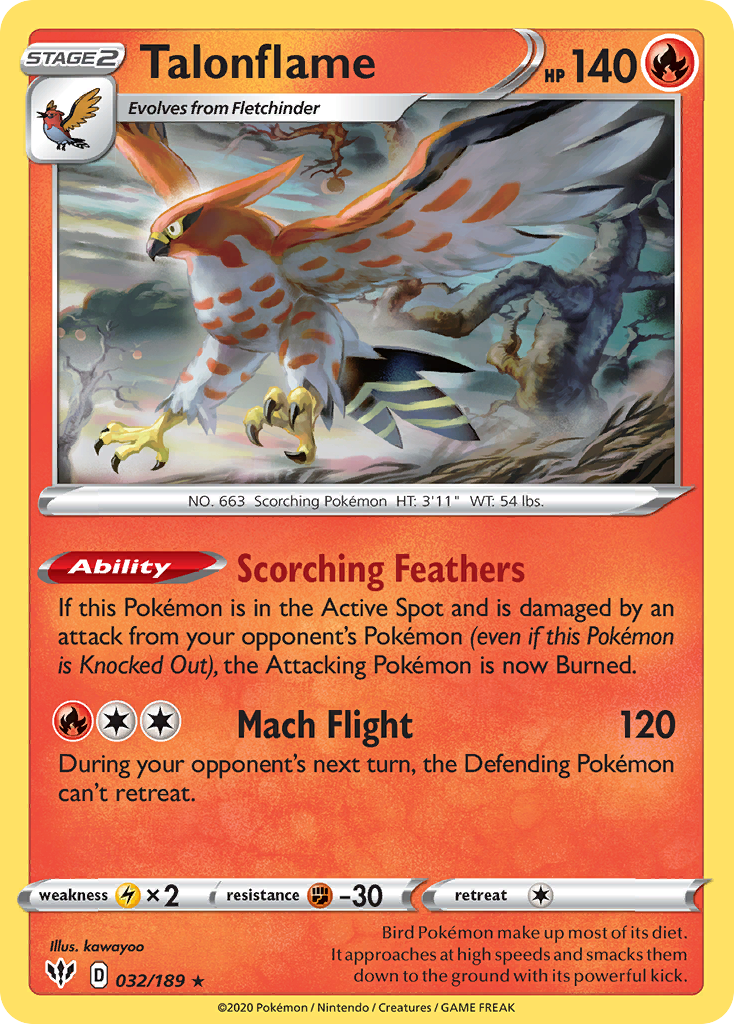 Talonflame — illustrated card