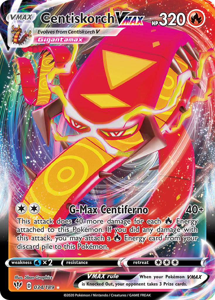 Centiskorch VMAX — illustrated card