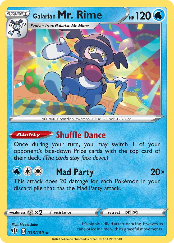 Galarian Mr. Rime — illustrated card