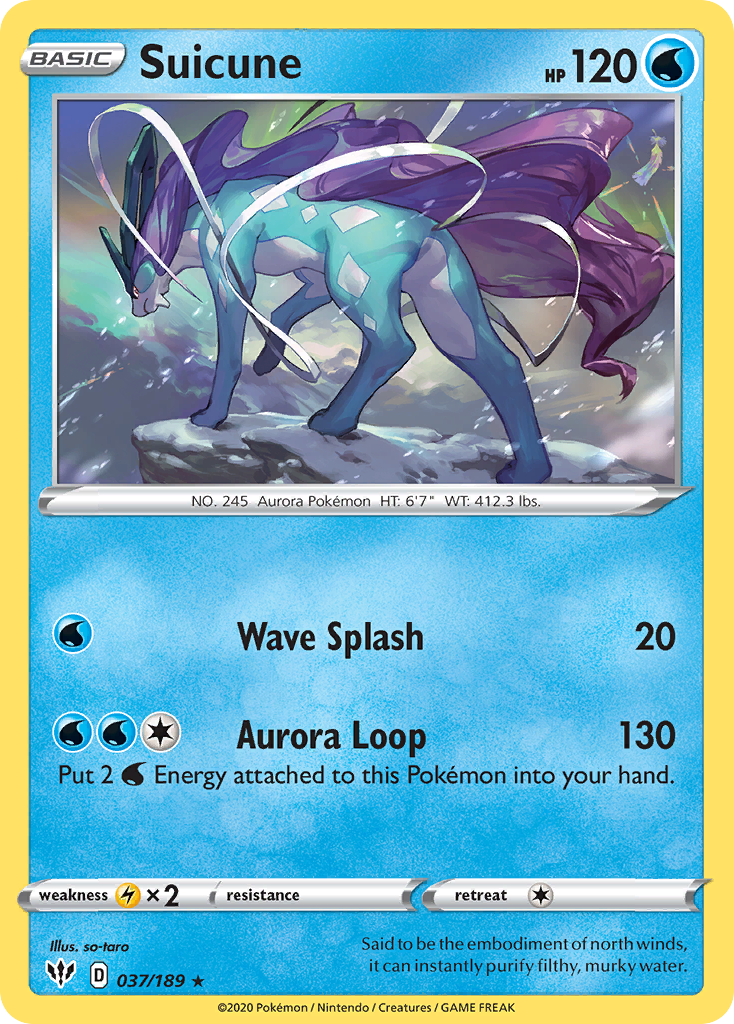 Suicune — illustrated card