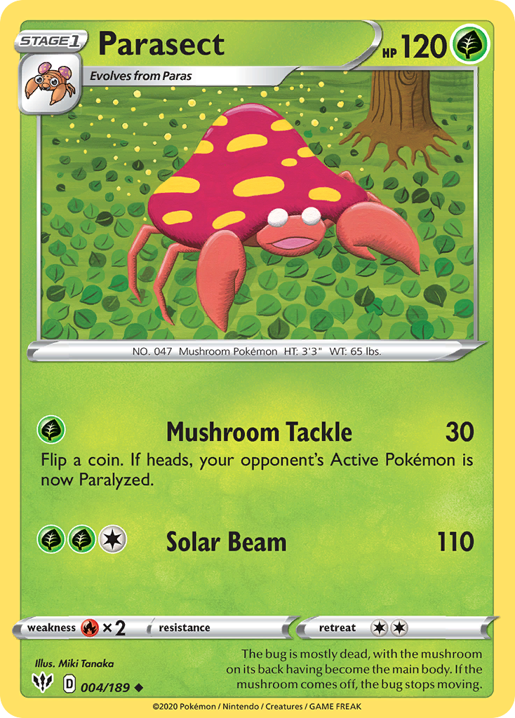 Parasect — illustrated card