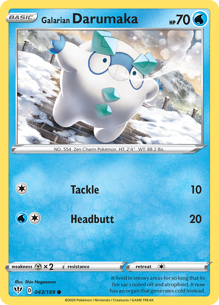 Galarian Darumaka — illustrated card