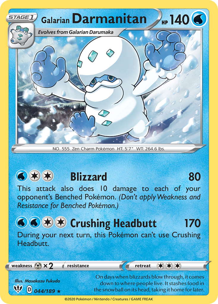 Galarian Darmanitan — illustrated card