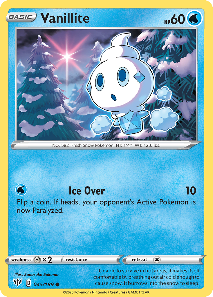 Vanillite — illustrated card