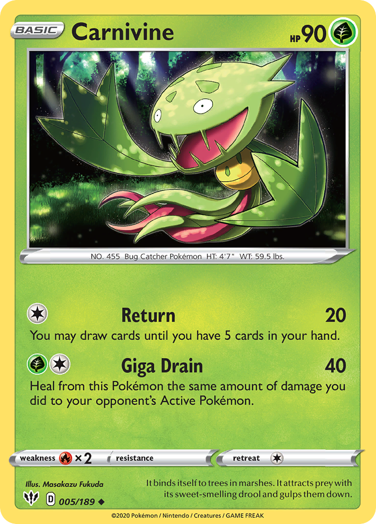 Carnivine — illustrated card