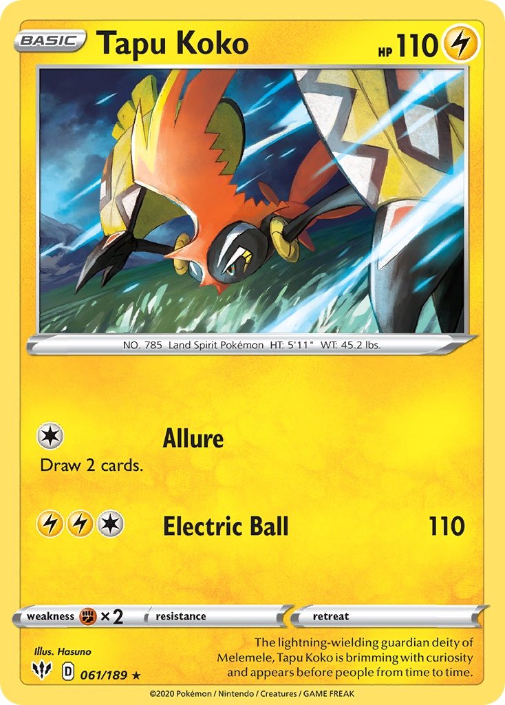 Tapu Koko — illustrated card