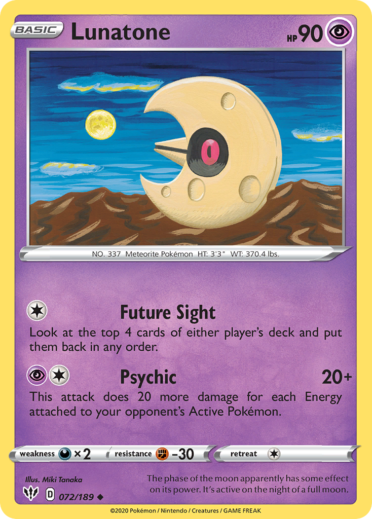 Lunatone — illustrated card