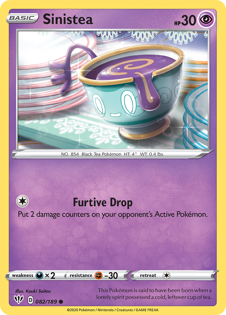 Sinistea — illustrated card