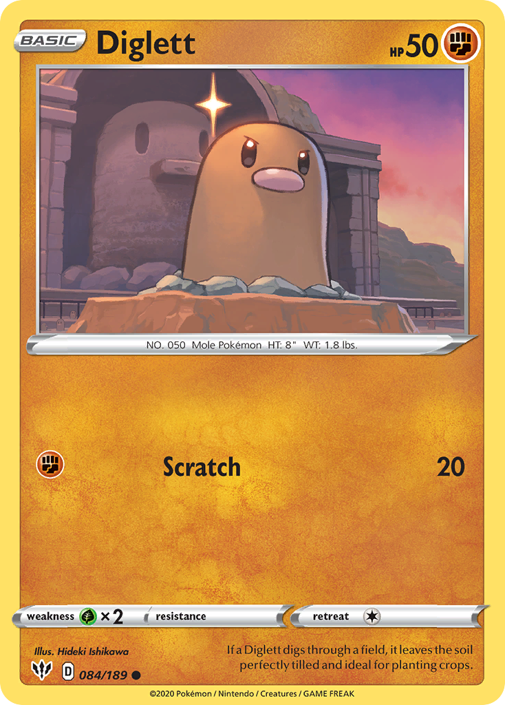 Diglett — illustrated card