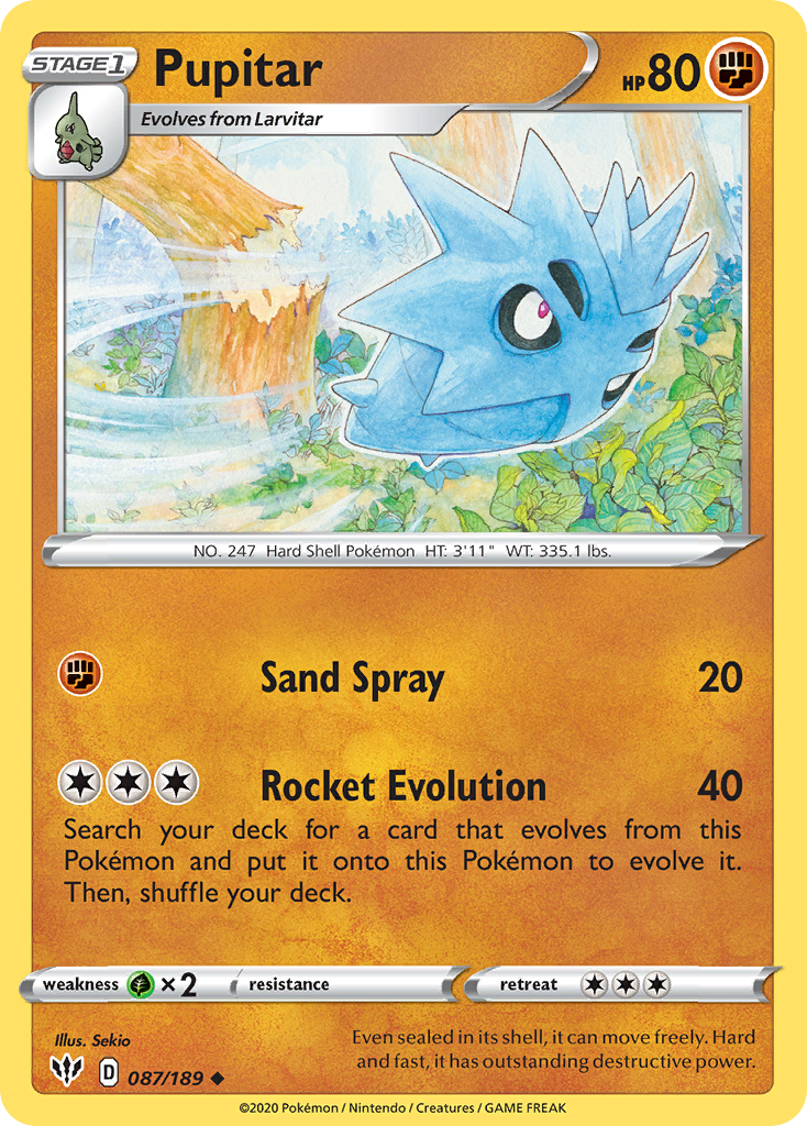 Pupitar — illustrated card