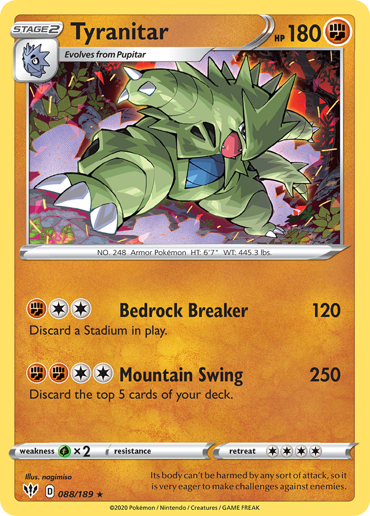 Tyranitar — illustrated card