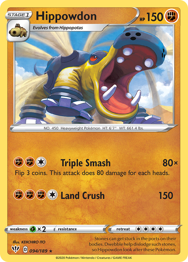 Hippowdon — illustrated card