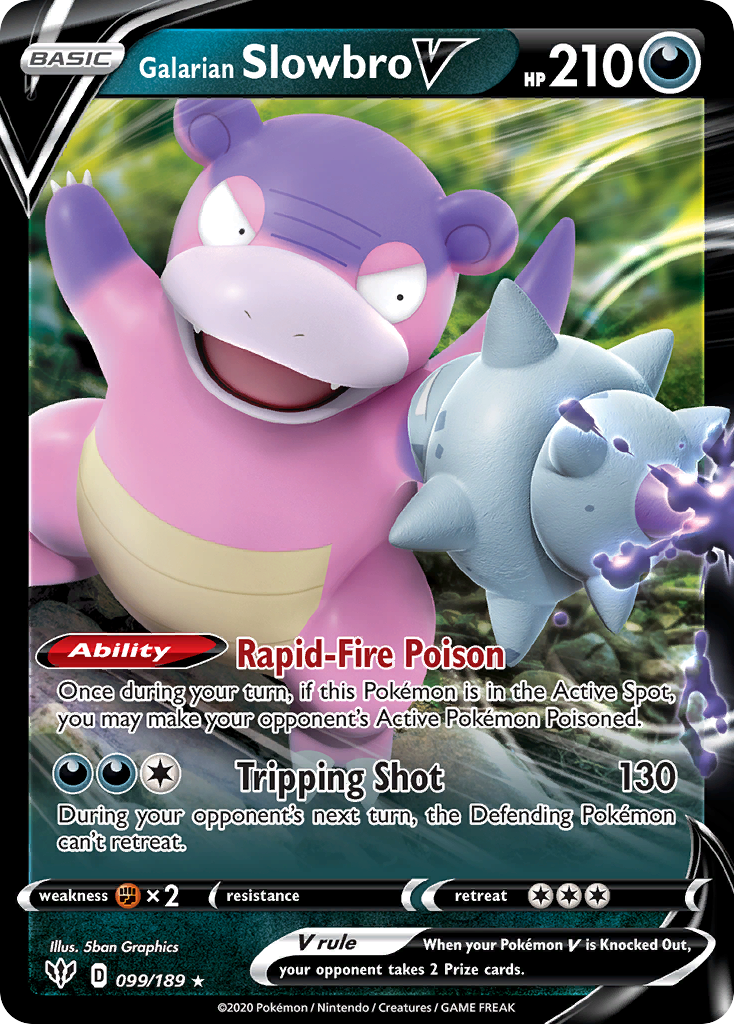 Galarian Slowbro V — illustrated card