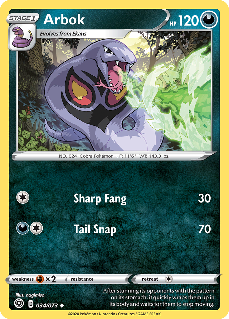 Arbok — illustrated card