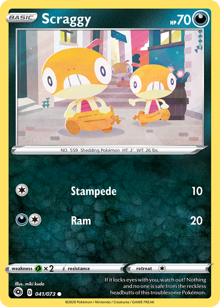 Scraggy — illustrated card