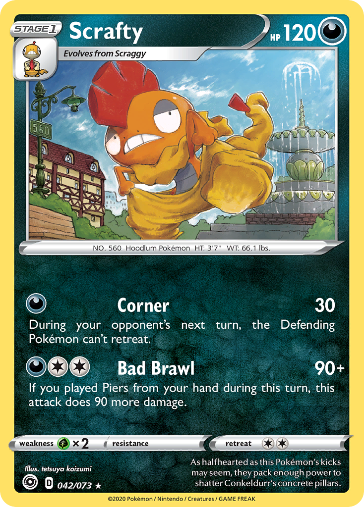 Scrafty — illustrated card