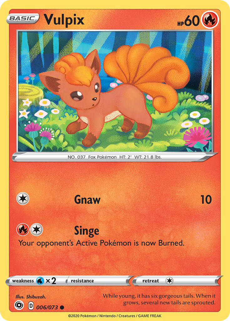 Vulpix — illustrated card