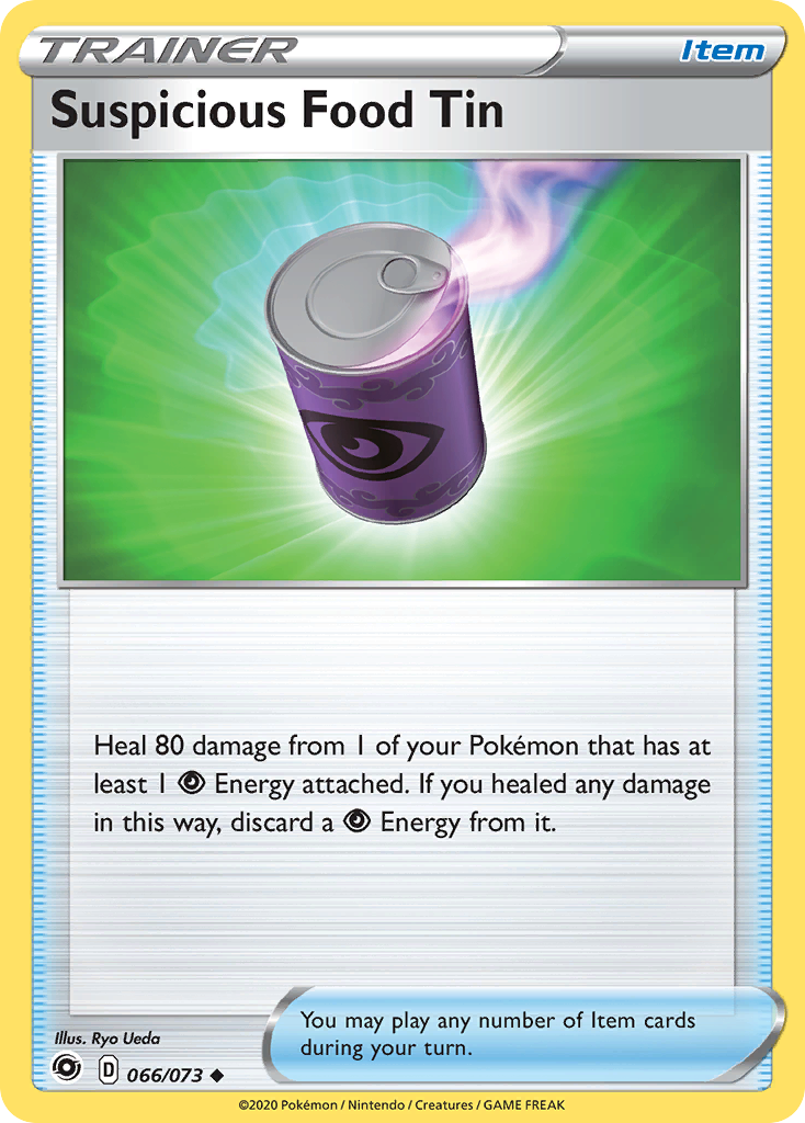 Suspicious Food Tin — illustrated card