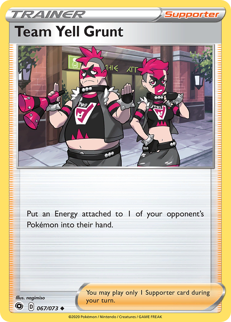 Team Yell Grunt — illustrated card
