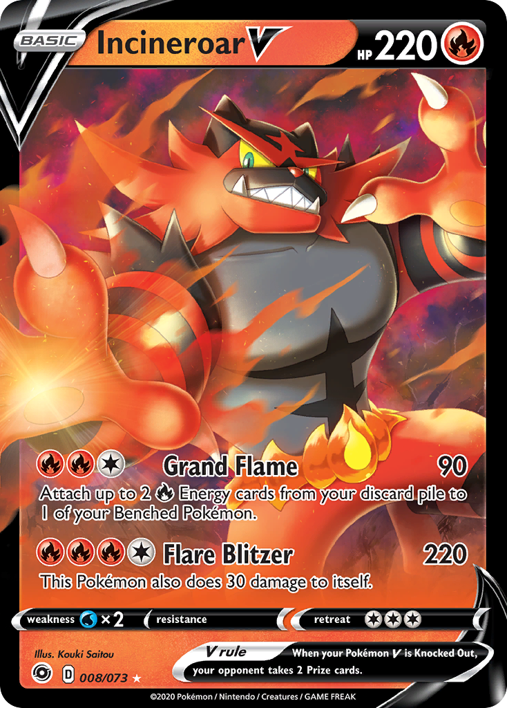 Incineroar V — illustrated card