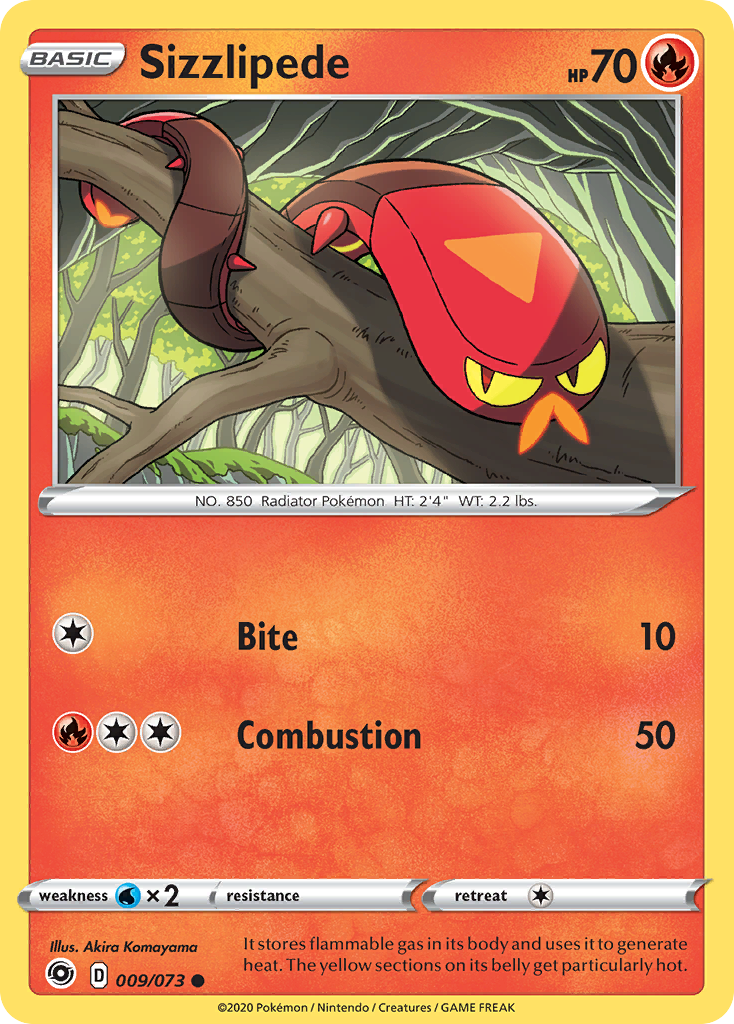 Sizzlipede — illustrated card