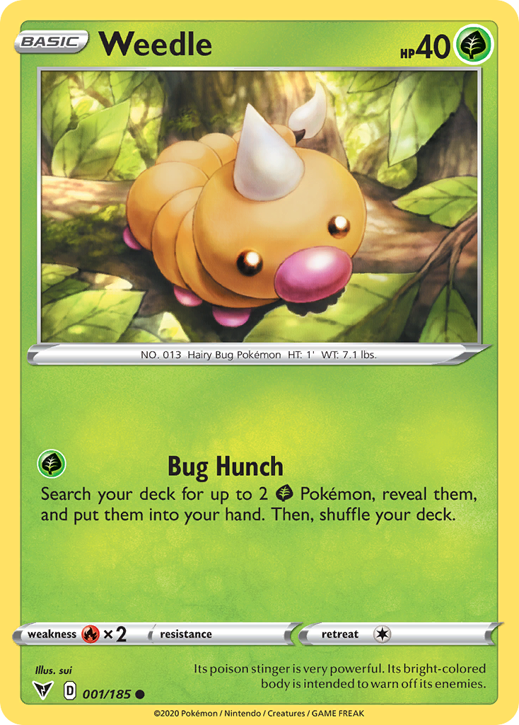 Weedle — illustrated card