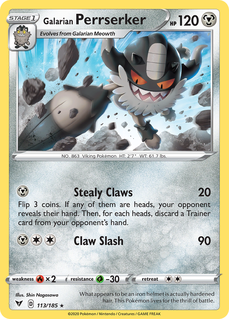 Galarian Perrserker — illustrated card