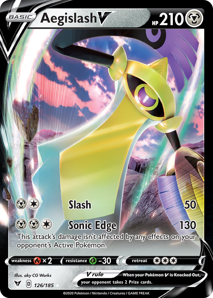 Aegislash V — illustrated card