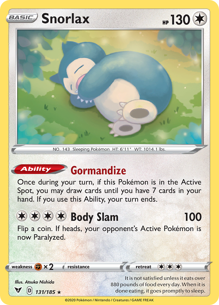 Snorlax — illustrated card