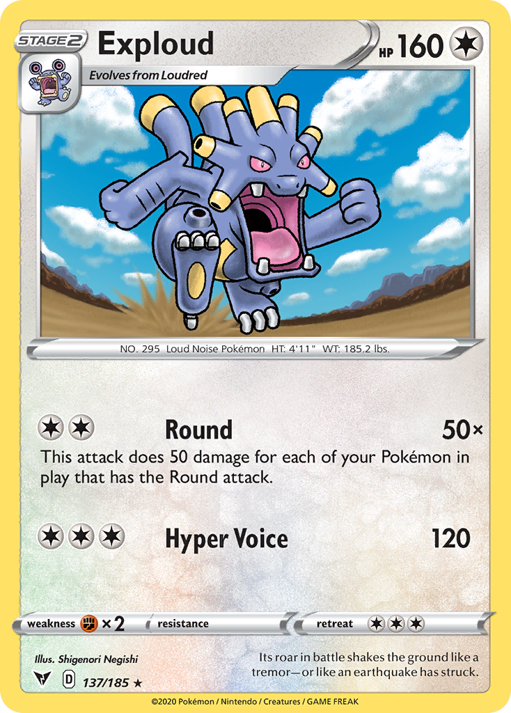 Exploud — illustrated card