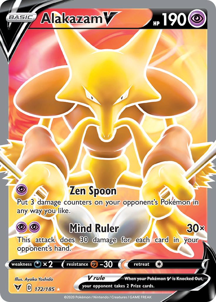 Alakazam V — illustrated card