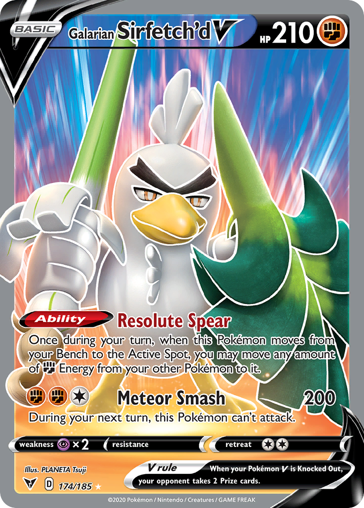 Galarian Sirfetch'd V — illustrated card