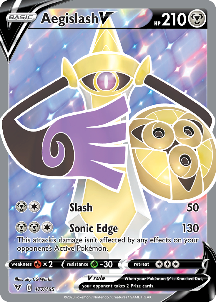 Aegislash V — illustrated card
