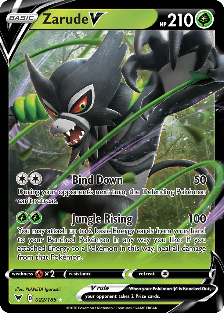 Zarude V — illustrated card