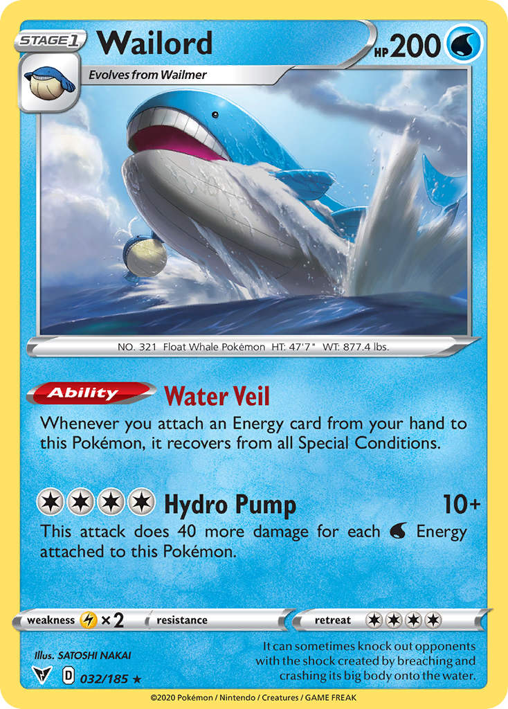 Wailord — illustrated card