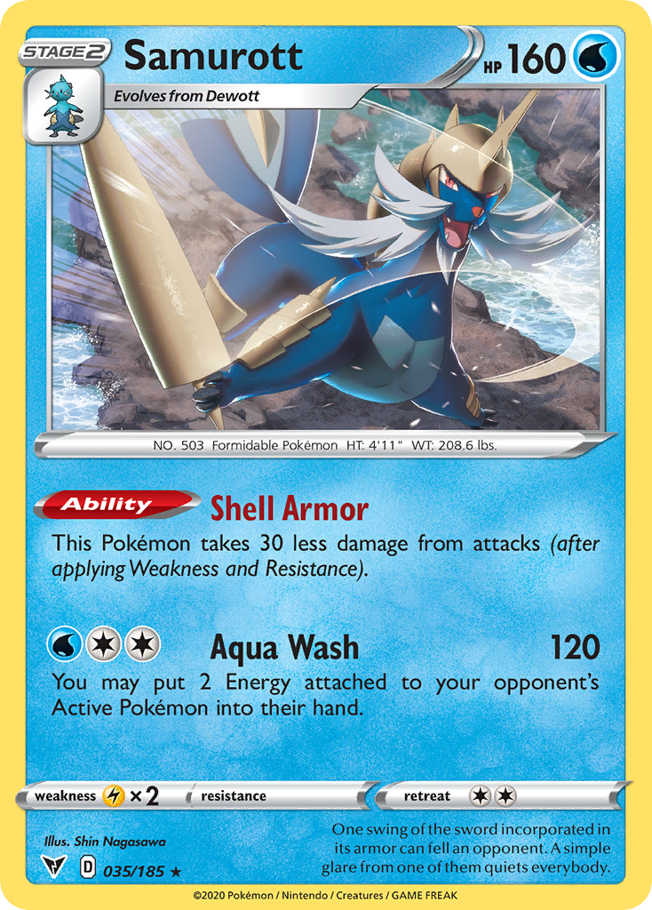 Samurott — illustrated card