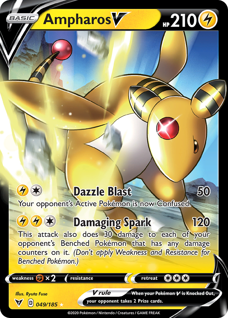 Ampharos V — illustrated card