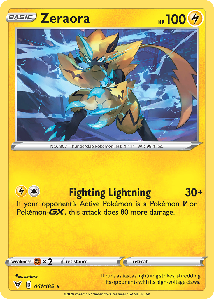 Zeraora — illustrated card