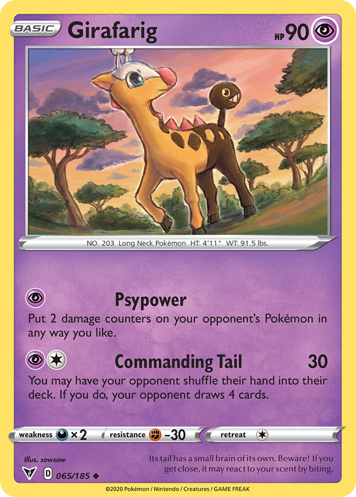 Girafarig — illustrated card