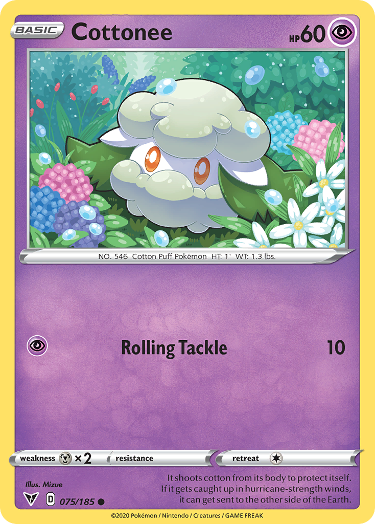 Cottonee — illustrated card
